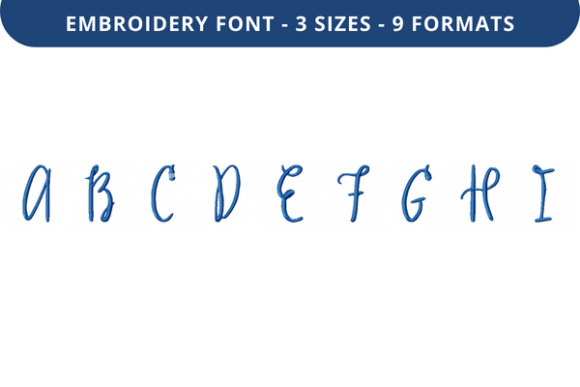 Alphonsine Font Uppercase a to I Review for Real Embroidery Projects