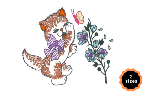 Cat Playing with a Butterfly Review for Apparel Projects