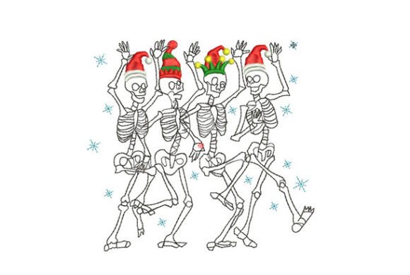 Christmas Skeletons Funny Embroidery Design Review