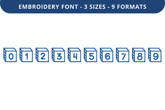 Corner Block Font 0 to 9: A Practical Embroidery Design for Sellers
