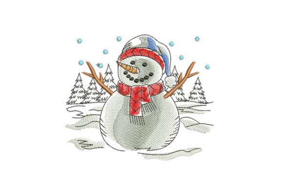 Cozy Snowman Classic Christmas Embroidery Design Review