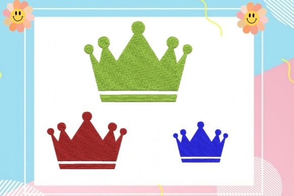 Cute King Crown: A Versatile Embroidery Design for Seasonal Projects