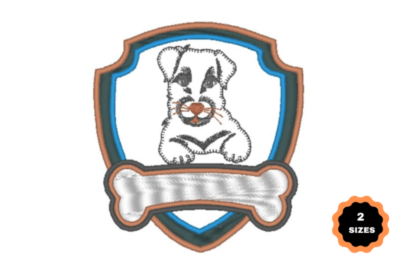 Dog with Bone: A Charming Embroidery Design for Personalized Gifts