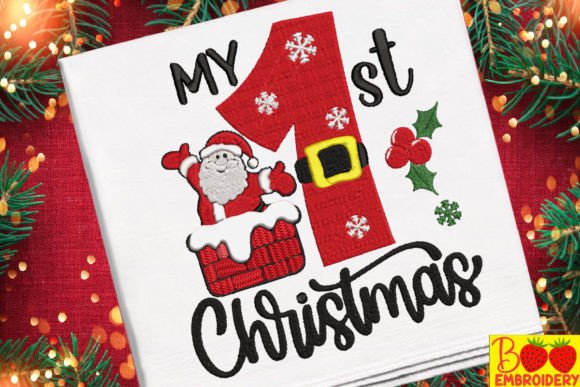My 1st Christmas and Santa Claus: A Festive Embroidery Design Review