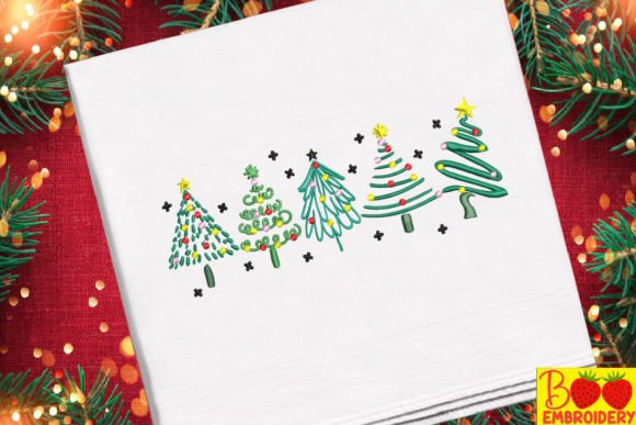 Pine Tree Christmas Embroidery Design Review