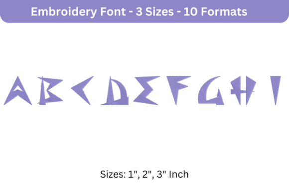 Reviewing Space Patrol Font Uppercase A to I for Personalized Embroidery Gifts
