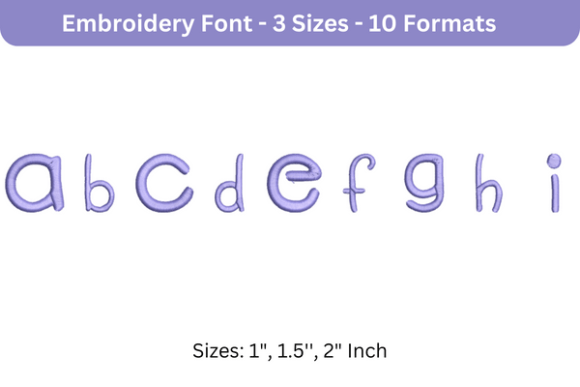 Second Grader Font Lowercase a to i: A Back to School Embroidery Review