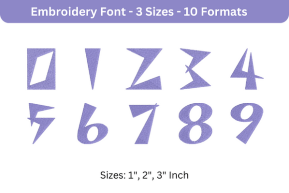 Space Patrol Font 0 to 9 Review: A Bold Embroidery Design for Craft Fairs