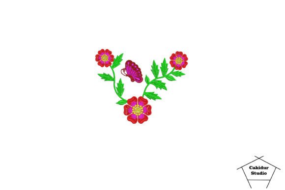 Three Flowers a Butterfly Embroidery Review