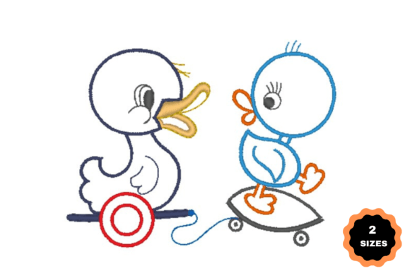 Two Ducks Playing: A Seasonal Embroidery Design Review