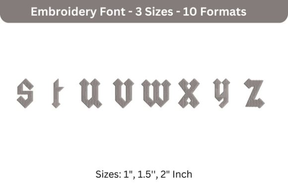 Yeller Font Lowercase S to Z: A Versatile Embroidery Design for Personalized Creations