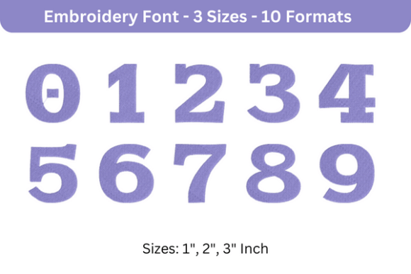 Zantroke Font 0 to 9: A Delightful Embroidery Addition for Personalized Gifts
